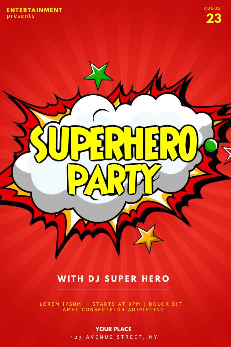 superhero flyer template